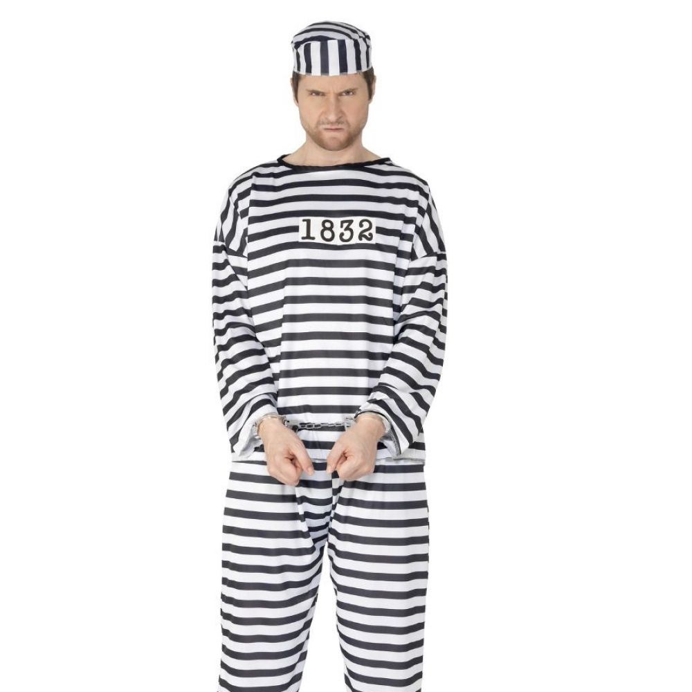 Débardeur Costume Prisonnier Pour Halloween Et Carnaval - Look Décontracté Et Drôle Pour Fêtes Déguisées