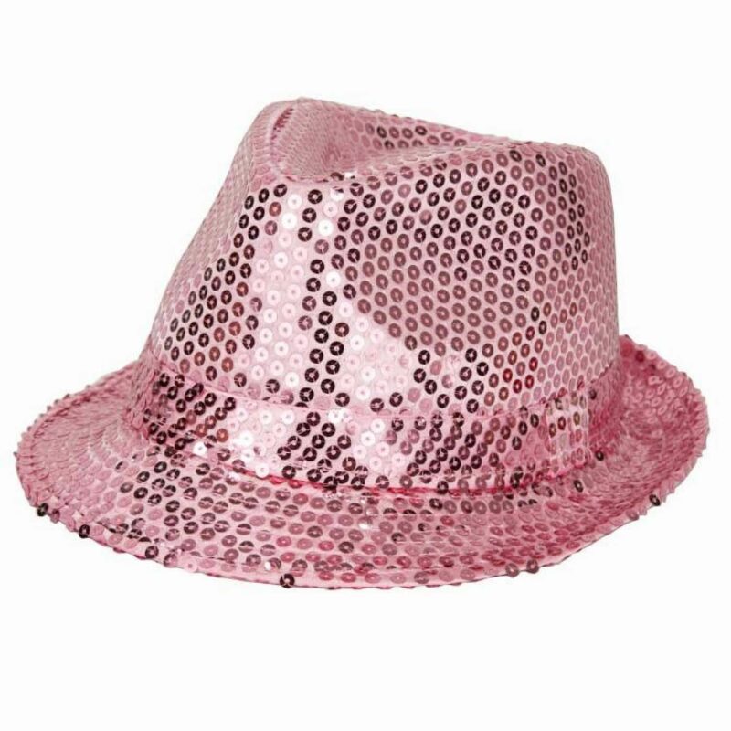 Chapeau funk à sequins roses