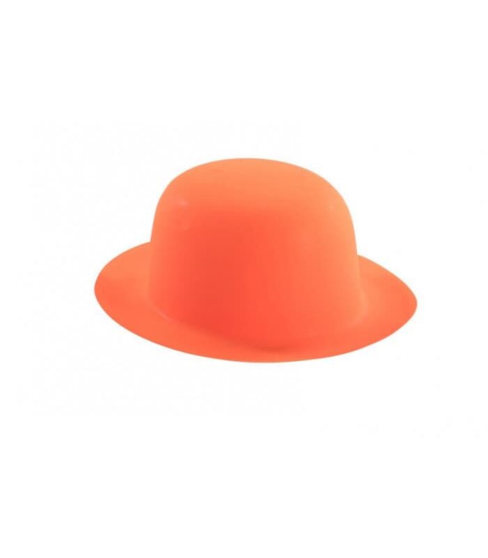 chapeau melon satin orange