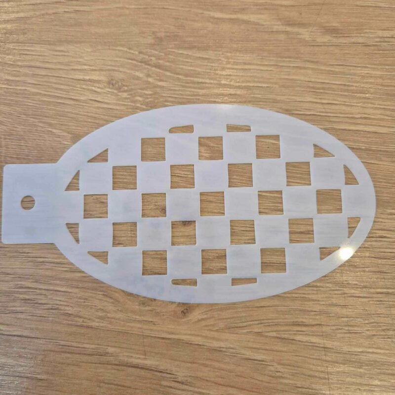 Pochoir damier 14 cm/7.5cm