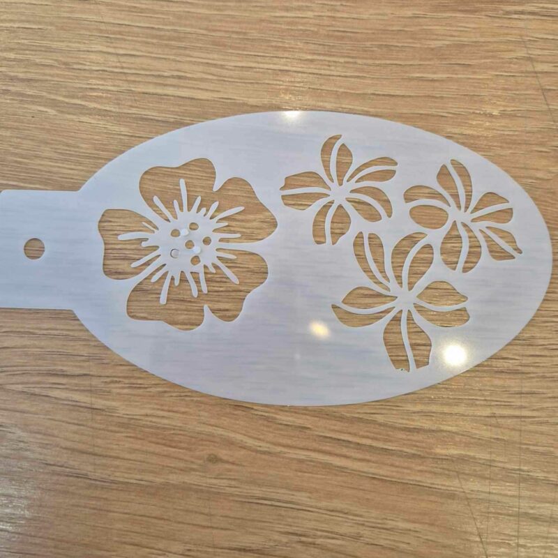 Pochoir fleurs 14 cm/7.5cm