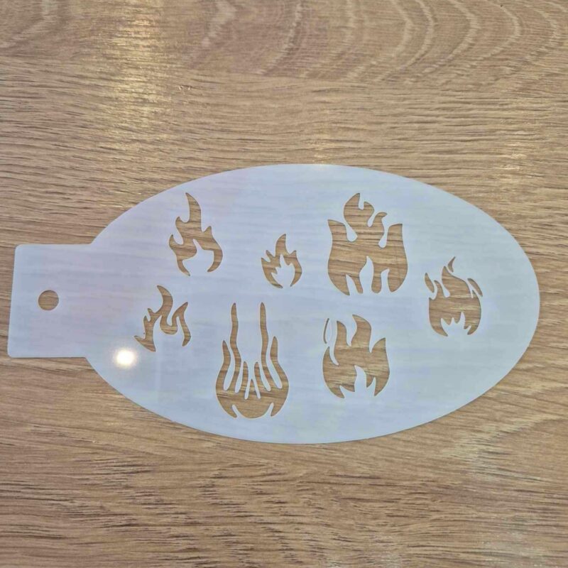 Pochoir flames 14 cm/7.5cm