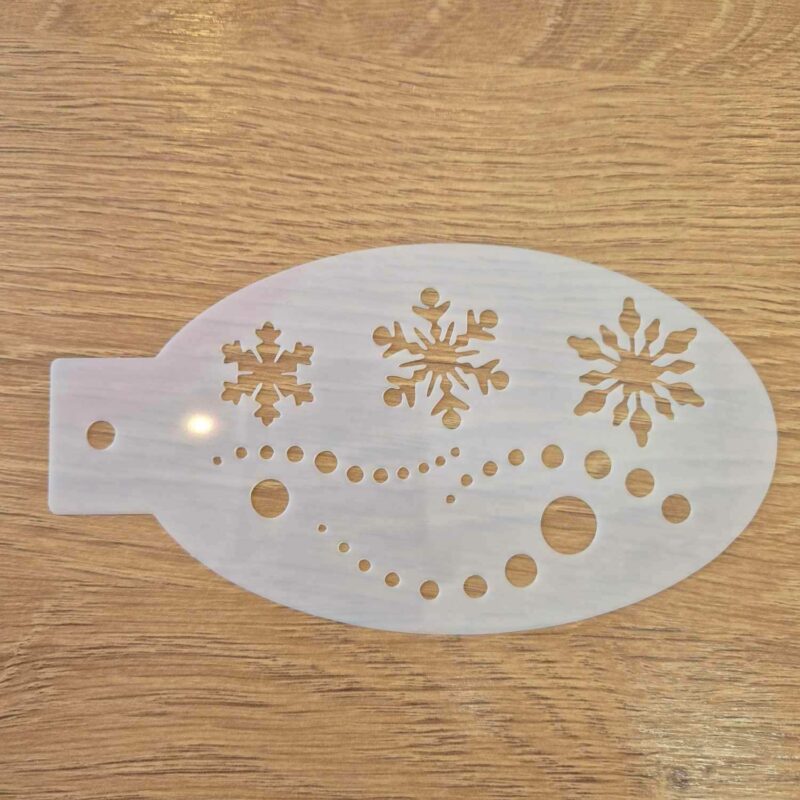 Pochoir flocons de neige 14 cm/7.5cm