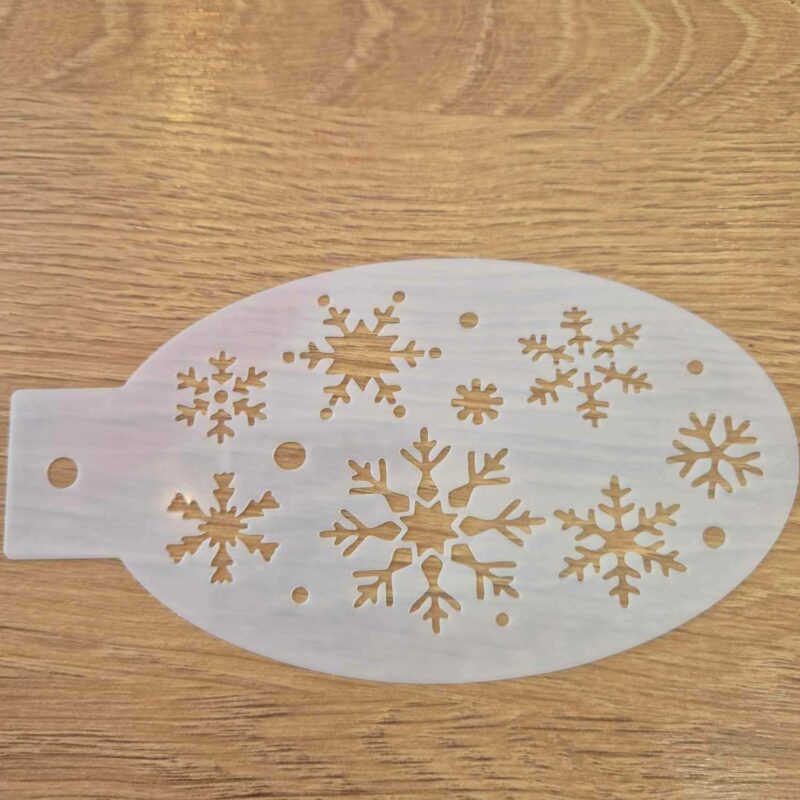 Pochoir flocons de neige 14 cm/7.5cm