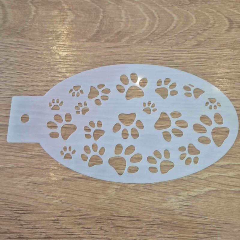 Pochoir pattes de chien 14 cm/7.5cm