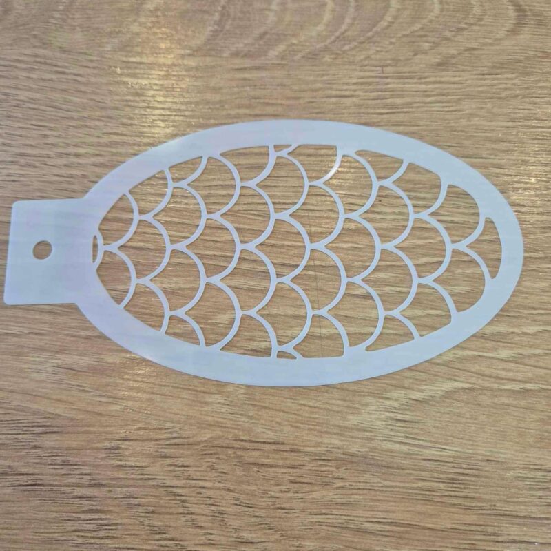 Pochoir écailles de poissons moyens 14 cm/7.5cm