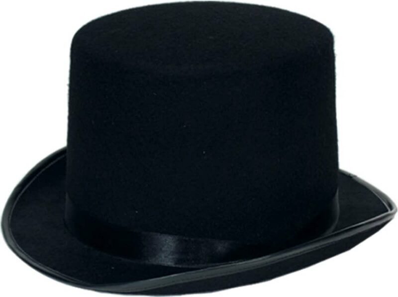 Chapeau haut de forme noir feutre