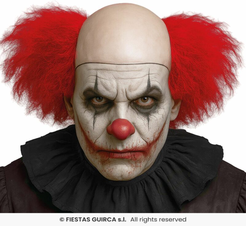 Perruque clown terreur avec boîte