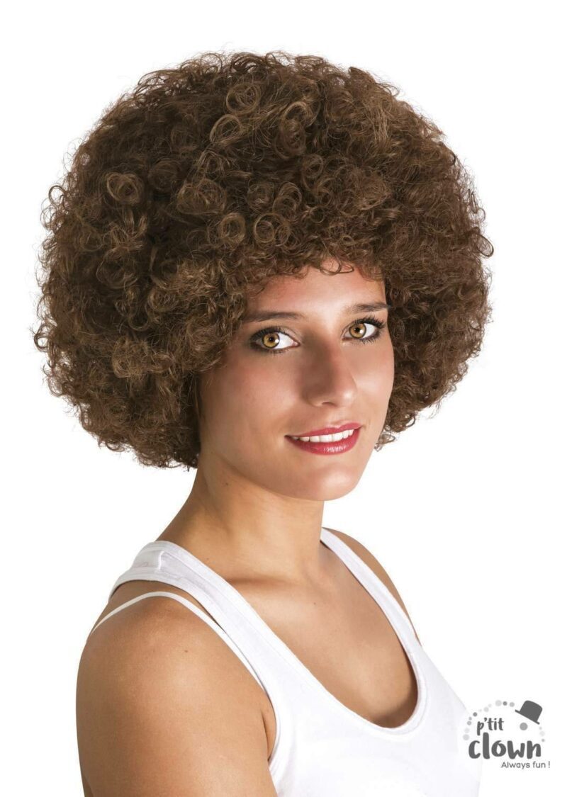 Perruque afro - marron
