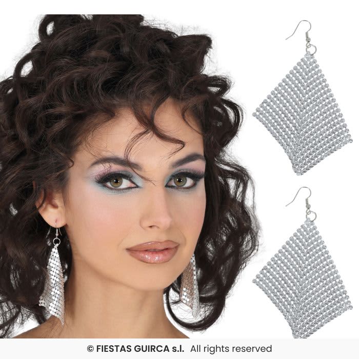 Boucles d'oreilles disco argent