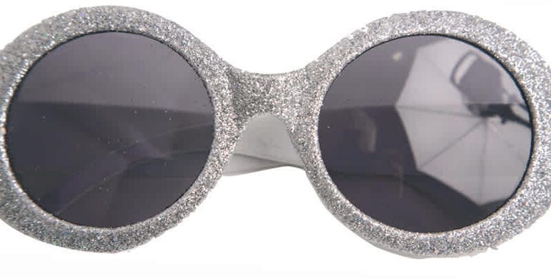 Lunettes paillettes argentées