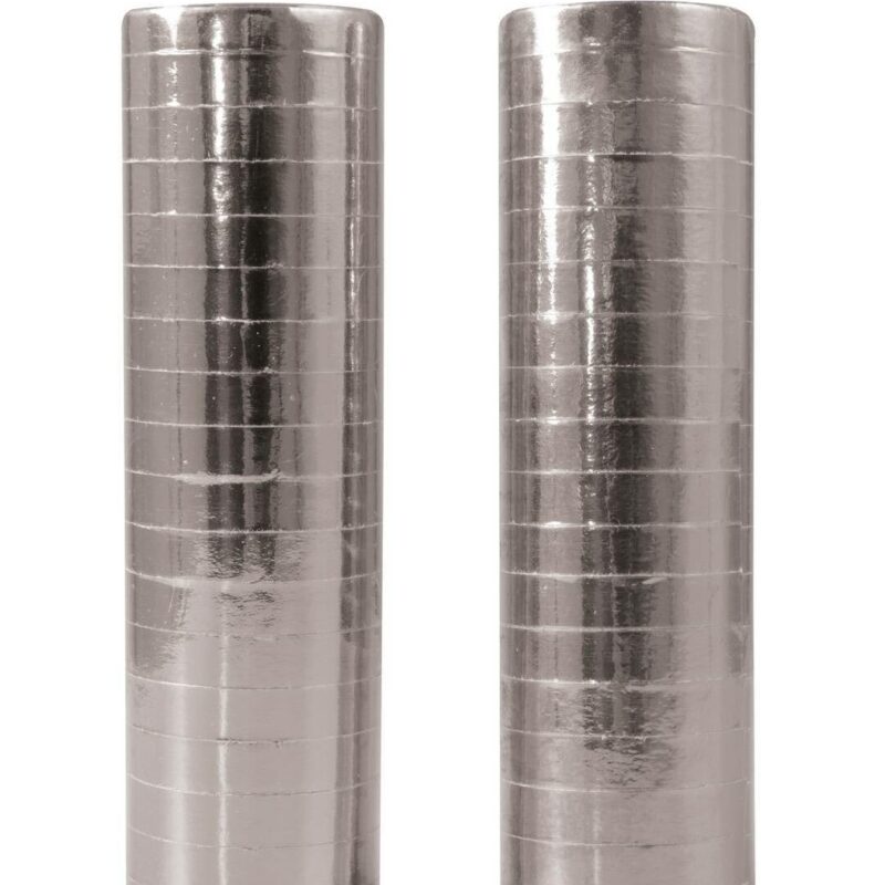 Rouleaux de serpentins - lot de 2 - argent