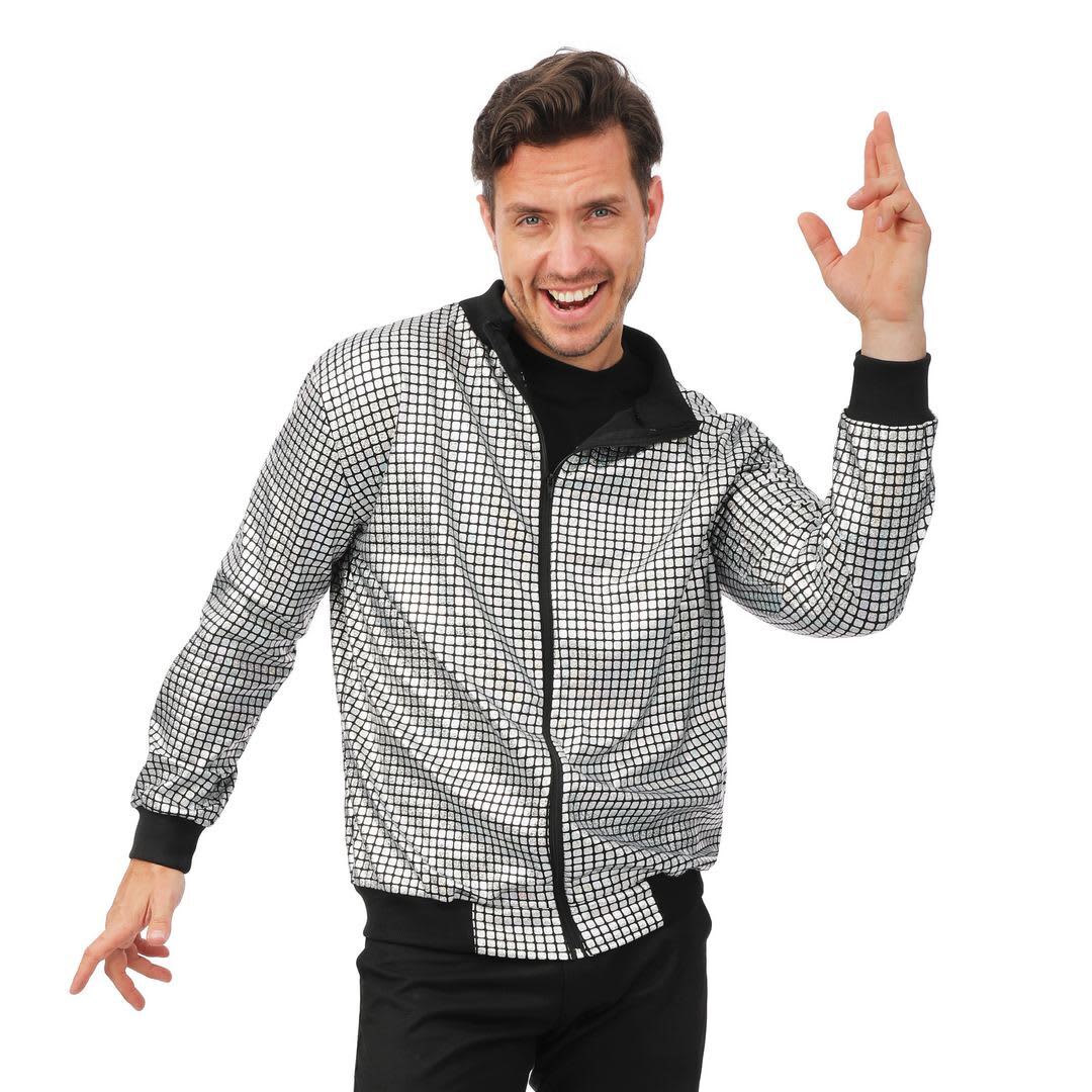 Veste disco - argent - adulte - S/M