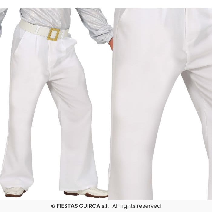 Pantalon disco blanc taille L