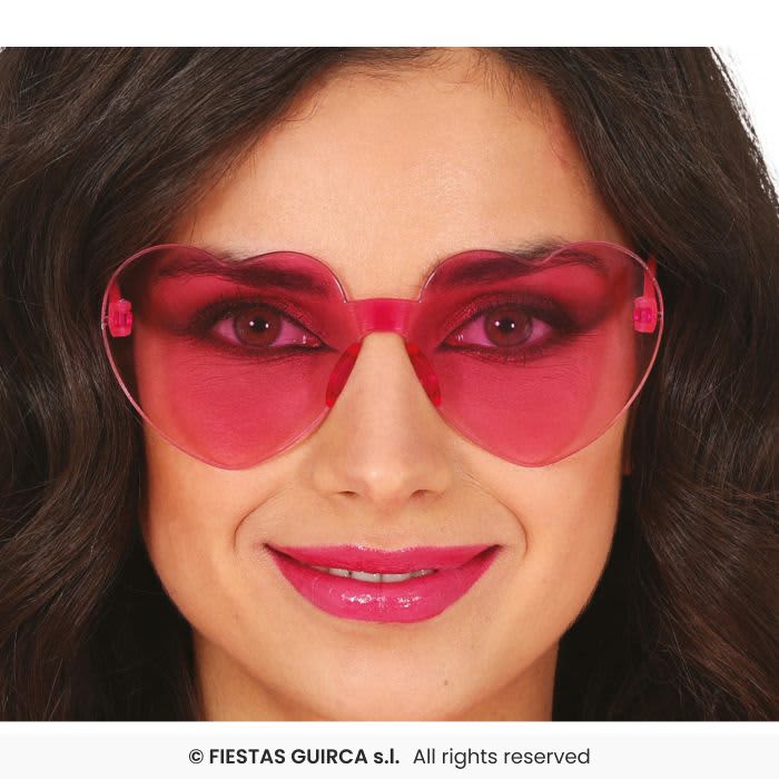 Lunettes coeur transparentes