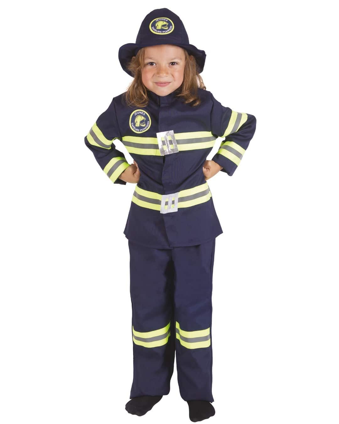 Costume pompier - enfant - bleu - 5/6 ans