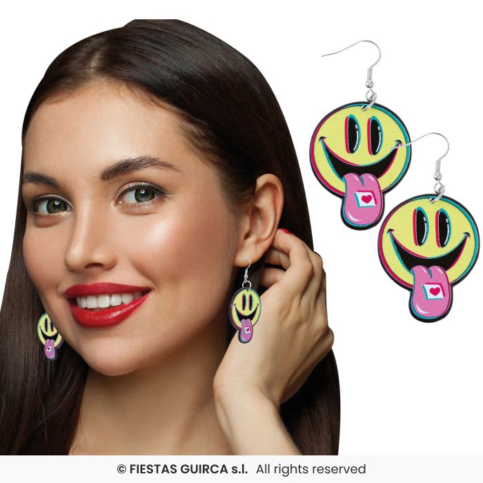 Boucles d'oreilles acid années 90