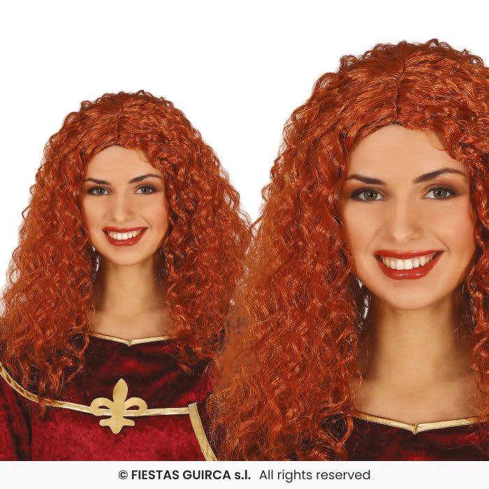 Perruque longue rousse