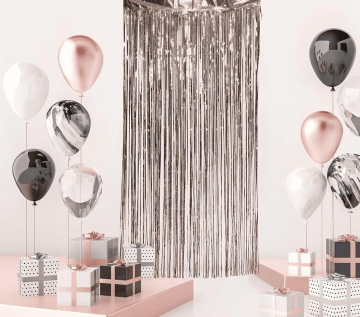 Tapis de rideau de porte or rose  2m/ 1m