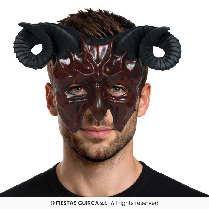 Demi-masque diabolique, pvc