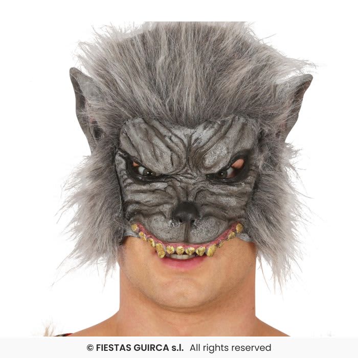Demi-masque loup-garou vinyle