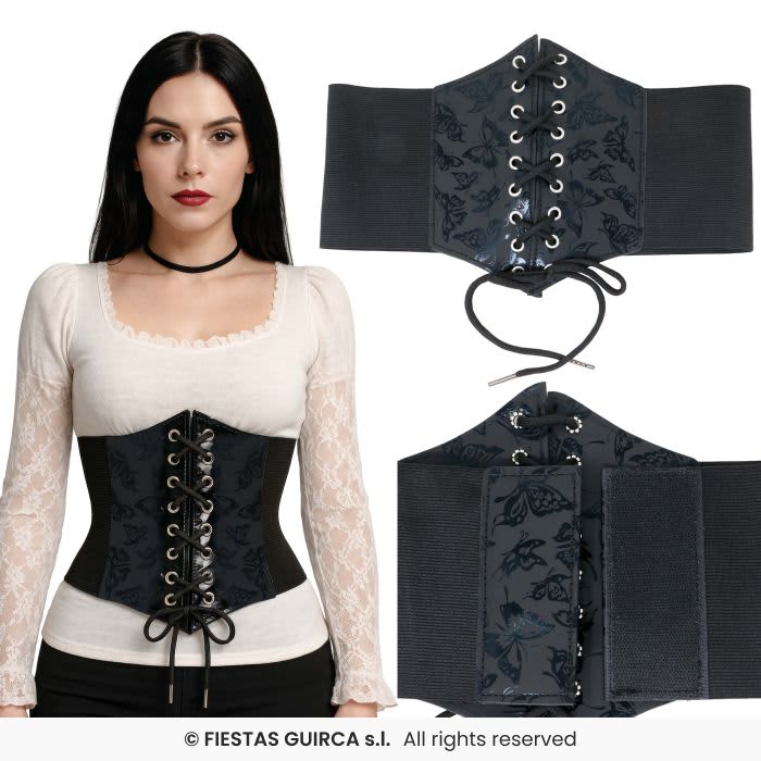 Corset brillant noir Taille unique
