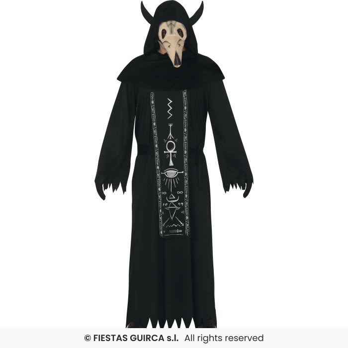 Satanique Ceinture, Corne/s, Masque, Tunique, Capuche Taille L